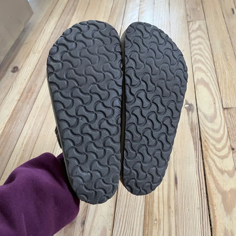 Birkenstock Boston Suede Clogs Taupe Soft Footbed Mules EU 39 US 8-8.5 Regular - Picture 6 of 8